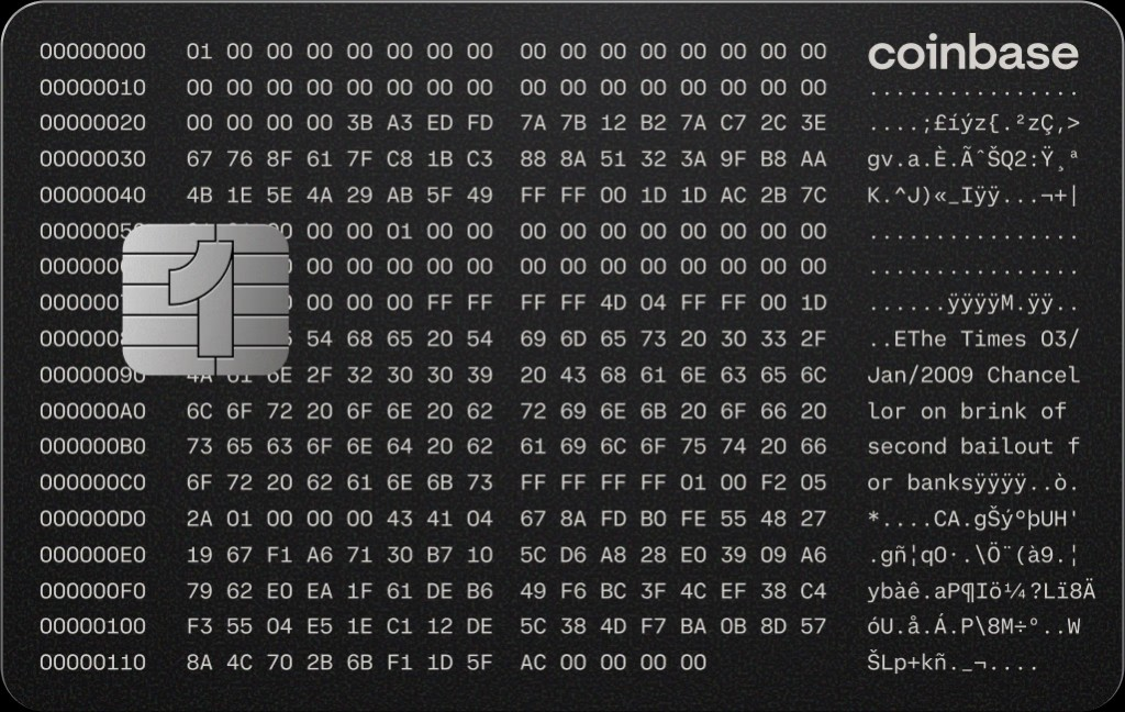 Coinbase One Card card